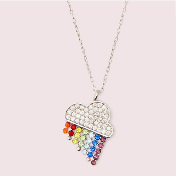 New Kate Spade Sky Cloud Rainbow Silver 